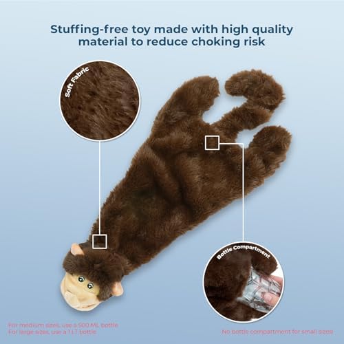 Best Pet Supplies 2-in-1 Stuffless Squeaky Dog Toys with Soft, Durable Fabric for Small, Medium, and Large Pets, No Stuffing for Indoor Play