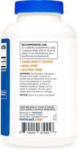Nutricost Niacinamide (Vitamin B3) 500mg, 240 Capsules, Flush Free | Gluten-Free, GMO-Free