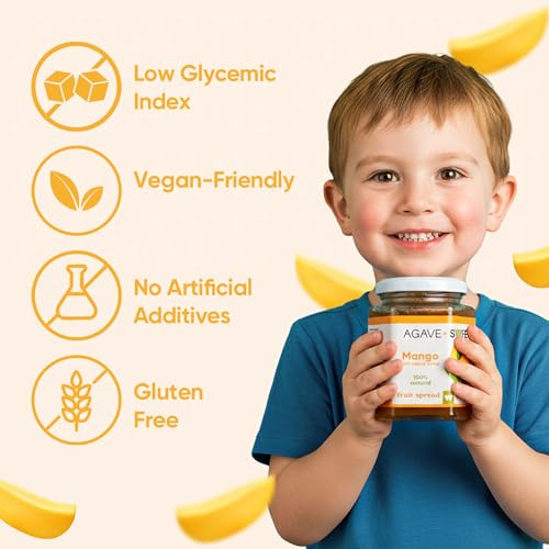 Agave Sweet Mango Fruit Spread with Agave Syrup No Sugar Fruit Spread 10 oz