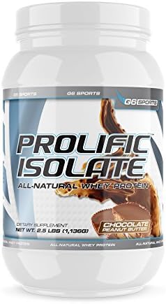 Nutrition Prolific Isolate All Natural Whey Protein Isolate (Gluten Free, Lactose Free, Stevia Sweetened, 25g Protein, 100 Calories) – 2.5lb Jar – Chocolate