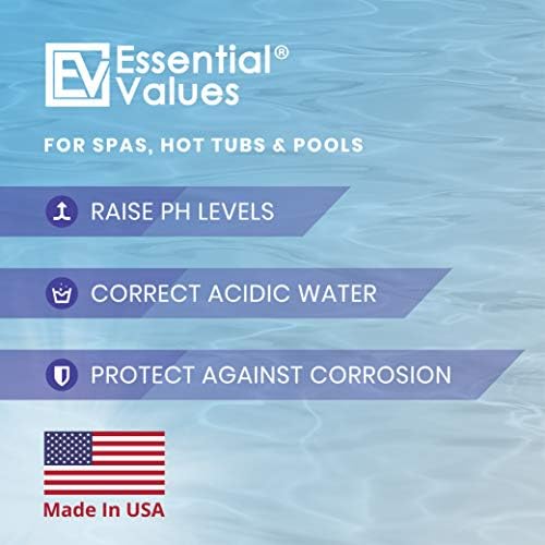 PH Increaser for Hot Tub Swimming Pools & Spa (2 LBS) - Soda Ash Powder to Get Level of Your PH Up - Fight Corrosion, Correct Acidic Water Safely