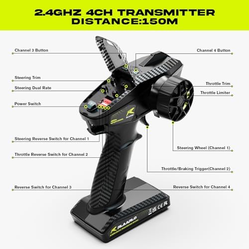 AMORIL 1/10 RTR Brushless Fast RC Cars for Adults, Max 50mph Hobby Electric Off-Road Monster Truck