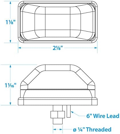 SEACHOICE Clearance Light Mini Trailer, Amber LED, w/Stud