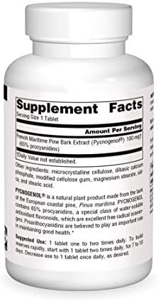 Source Naturals Pycnogenol 100 mg Proanthocyanidin Complex - 60 Tablets