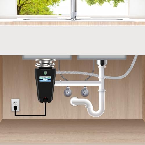 Eco Logic 1/3 HP Garbage Disposal, Universal 3-Bolt Mount, Power Cord