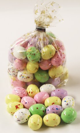 Scott's Cakes Speckled Chocolate Malted Eggs in a 1 Pound Bunny Hop Bag