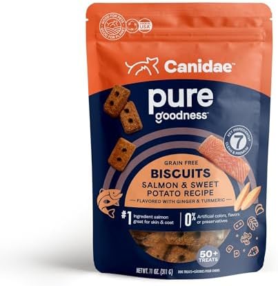 Canidae Pure Dog Treat Biscuits - Healthy & Nutrient Rich Dog Treats - Grain-Free Limited Ingredient Formula - Soy-Free - Crunchy Texture - Easy-Snap Design - 11 oz - Duck & Chickpea Recipe