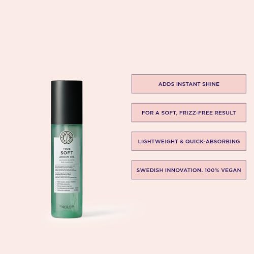 Maria Nila True Soft, Moisturizing Argan Oil For Dry Brittle Hair, Argan Oil Remoisturises & Reduces Frizz, 100% Vegan & Sulfate/Paraben free
