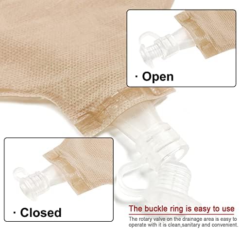 15PCS One-Piece Urostomy Bag Drainable Pouches for Ostomy | with Measure Card,Urostomy Supplies for Colostomy Ileostomy Stoma Care, Cut-to-Fit