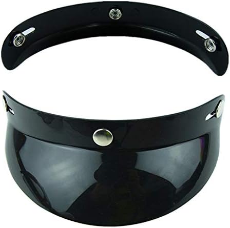 VCOROS Helmet Peak Shield Open Face Retro Motorcycle Helmet Sun Shade Peak | Sun Shade Protector For 3 Snap Helmets, Easy installation and removal
