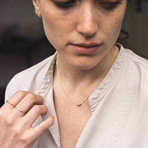 itianxi Dainty Cross Charm Pendant Necklaces,14K Gold Tiny Three Ball Necklace,Simple Fashion Jewelry for Women