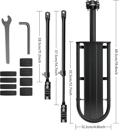 Outtag Rear Bike Rack Aluminum Alloy Bike Cargo Rack Quick Release Adjustable Bicycle Rear Rack Heavy Duty Mountain Bike Back Rack Seat Post Frame Mount Cycle Luggage Carrier Accessories