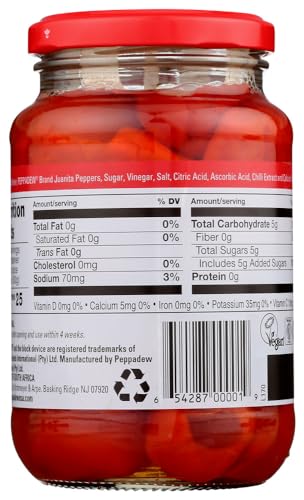 Peppadew Whole Piquante Peppers Sweet Hot (400g) - Pack of 2