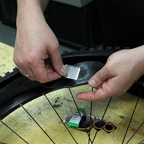 Slime 1022-A Tube Rubber Patch Kit, for Bikes and Other Inflatables, Contains, 5 Patches, Scuffer and Glue