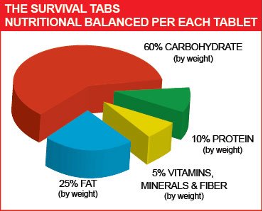 Survival Tabs – Emergency Food Supply – 10-Day Chocolate Tabs, High-Protein | Loaded with 15 key vitamins and minerals for everyday energy needs - fits neatly in backpacks, glove boxes, or pantry shelves