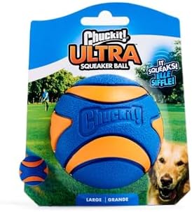 Chuckit! Ultra Ball Dog Toy - Size Large - For Dogs 60-100 lbs - Made from Durable Rubber - Super Bouncy - Floats in Water - 3-inch Diameter - Pack of 1