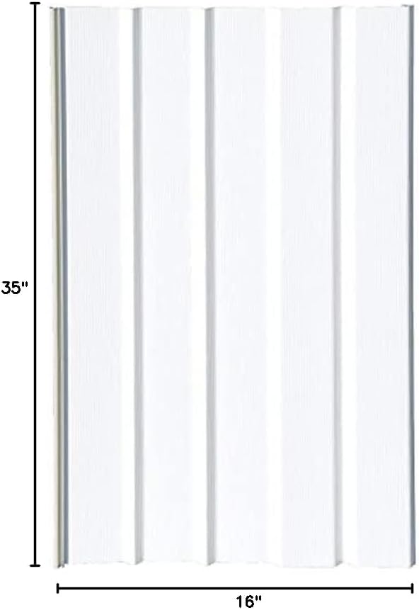 Mobile Home Vinyl Skirting Box of 8 White Solid Panels 16" Wide by 35" Tall. Premium 40 Mil Thickness