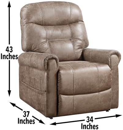 Steve Silver TT850C Ottawa Power Lift Chair w/Heat and Massage 33.5"x37"x43"