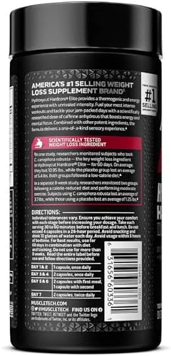 Hydroxycut Hardcore Elite - Energy & Metabolism Support for Men & Women - 270 mg Caffeine Anhydrous & 200 mg Green Coffee Extract - Rapid Release