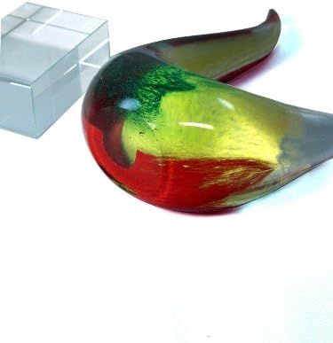 M Design Art Handcraft Glass Rainbow Stripe Colorful Art Handcraft Sculpture N1408 [Kitchen]