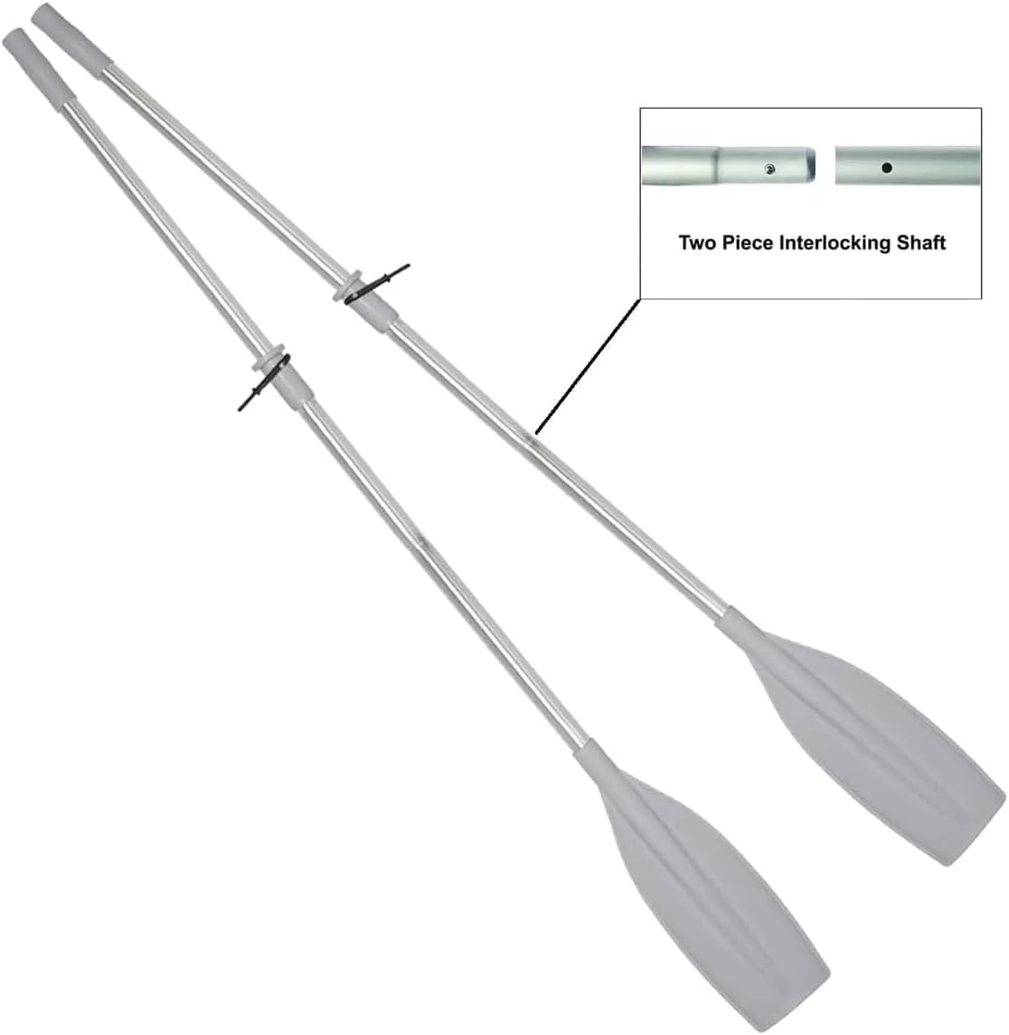 Oceansouth Aluminum Boat Oars with Oar Stops – 2-Piece Split Shaft Rowing Oars for Dinghies