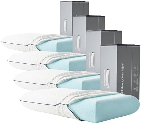 Weekender Cooling Gel Memory Foam Pillow for Sleeping – Standard Size, Ventilated Cooling Pillow for Side & Back Sleepers, Neck & Shoulder Support, Medium Firm, Washable Cover