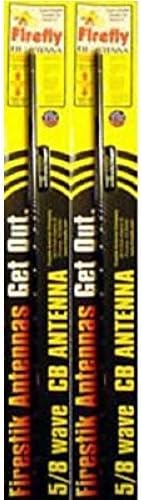 LOT of 2 Firestik FL4-B 4' Firefly TUNABLE TIP CB Radio Antenna (Black)