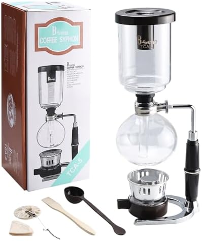 Amarine Made Siphon Coffee Maker, Siphon Coffee Brewer, Japanese Siphon | 5-Cup, 16 Ounce, Easy to Use