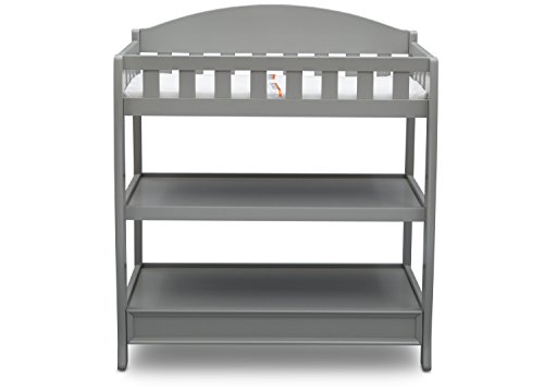 Delta Children Infant Changing Table with Pad, Grey