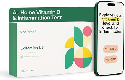 Everlywell At-Home Vitamin D and Inflammation Test Collection Kit for Women and Men, with Accurate Results from a CLIA-Certified Lab Within Days