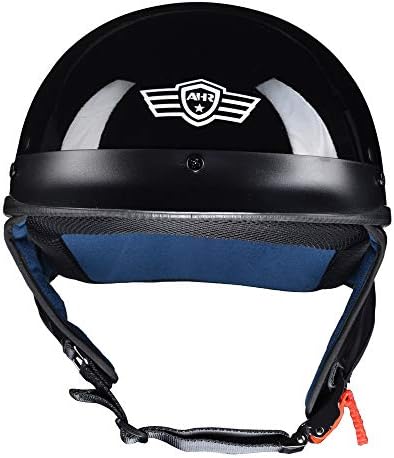 AHR Half Face Motorcycle Helmet DOT Approved Half Helmet for Motorbike | Cruiser Chopper, RUN-C & RUN-D Patriotic Flag