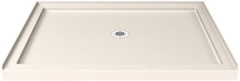 DreamLine SlimLine 32 in. D x 48 in. W x 2 3/4 in. H Center Drain Single Threshold Shower Base in Black, DLT-1132480-88