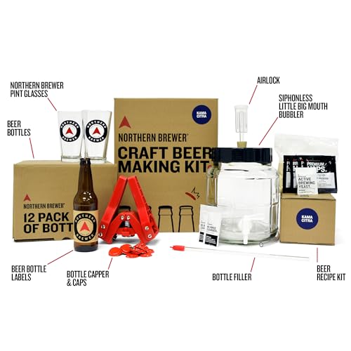 Northern Brewer 1G Gift Set Beer Homebrewing Starter Kit, Kama Citra IPA