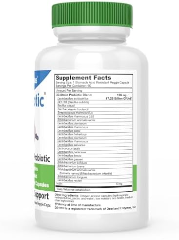 DrFormulas' Best Probiotics for Women & Men | Nexabiotic Multi Probiotic with Saccharomyces Boulardii, Lactobacillus Acidophilus, B. infantis, Prebiotic 60 Count Capsules (Not Pearls)