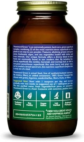 HEALTHFORCE SUPERFOODS Vitamineral Green - Mineral Supplement for Immune & Thyroid Support - Green Powder Supplement with Ingredients from the Land - Gluten-Free & Vegan - 150 Grams