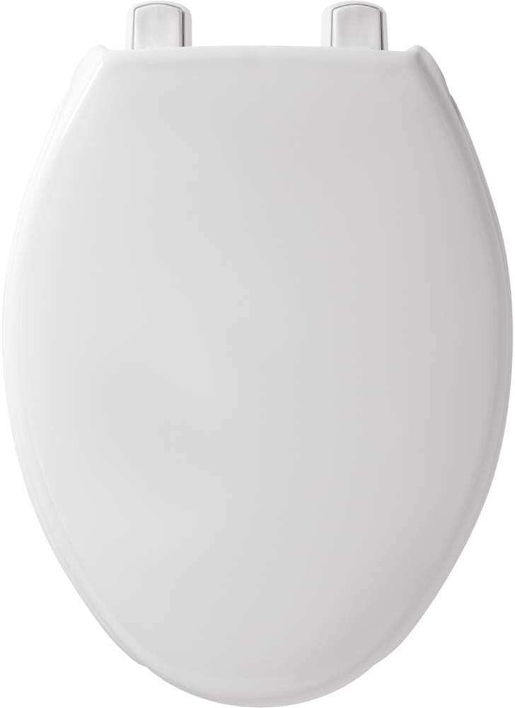 BEMIS 2L2155T 000 Medic-Aid 2" Lift Raised Open Front Plastic Toilet Seat, ELONGATED, Long Lasting Solid Plastic, White