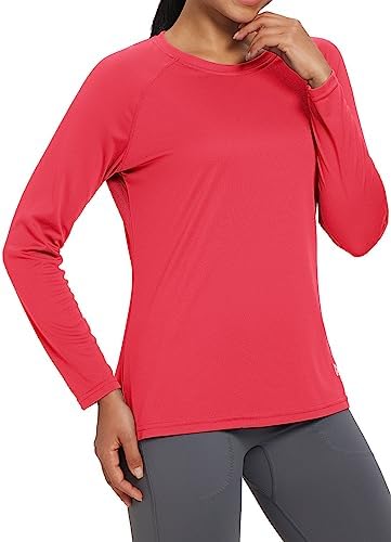 baleaf Women's UPF 50+ Sun Shirts Long Sleeve Stretchy Quick Dry | Lightweight, Rash Guard, UPF 50+ Sun Protection, Breathable Comfort material for Hking Workout, Excellent for hot weather