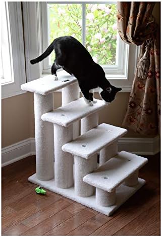 Armarkat Pet Steps, 4-steps, B4001, Ivory, 17"(W)x25"(D)x25"(H), each platform 7" Deep