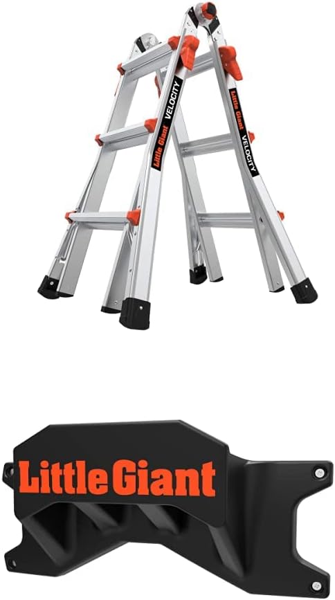 Little Giant Velocity, Aluminum Ladder, 14 ft Reach, 15413-001 | Telescoping Multi-Position Ladder with Extension, A-Frame, 90-Degree & Trestle Modes, 300 lbs. Rating