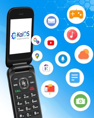 4G Flip Phone Unlocked, Basic Smart Cell Phone for Seniors Backup