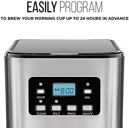 Chefman 12-Cup Programmable Coffee Maker, Electric Brewer, Auto Shut Off, Digital Display w/Auto-Brew Function, Anti-Drip Pot