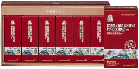 Jung Kwan Jang Korean Ginseng Pure Extract Cut - Immnue Support 30 Pouches | Sorted By Root Grade: Earth, Good & Cut, Korean Red Panax Ginseng, Ready-To-Consume Packet Supplement Drinks for Men & Women