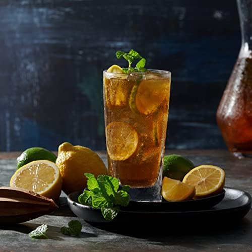 Le'raze Collins Everyday Drinking Glasses Set of 16 Drinkware Kitchen Glasses for Cocktail, Iced Coffee, Beer, Ice Tea, Wine, Whiskey, Water