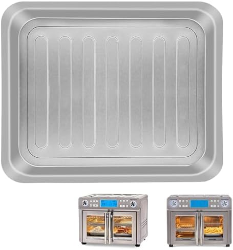 GCQ Air Fryer Tray for Emeril Lagasse Everyday 360 Air Fryer, 12''×10'' Stainless Steel Air Fryer Accessories Tray Bake Pan Replacement Parts, Not fit for Emeril Lagasse 26 QT 25 QT French Door