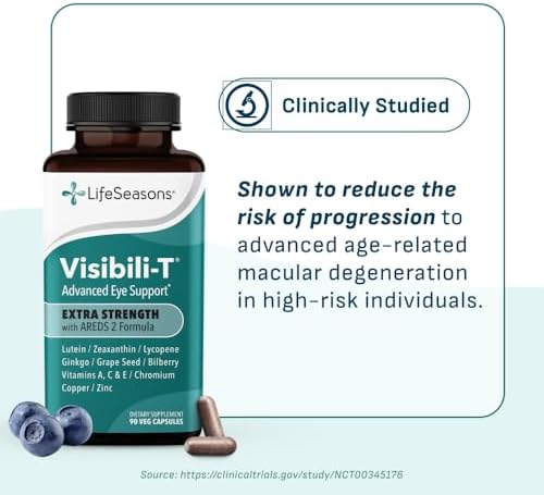 Visibili-T - Vitamin Supplement for Eye Health & Vision Support - Carrot Root, Chromium, Bilberry, Ginkgo Biloba, Grape Seed Extract, Lycopene, Vitamin A, Lutein & Zeaxanthin - 60 Capsules