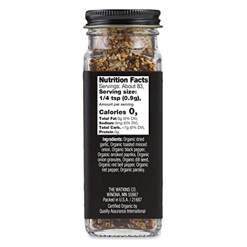 Watkins Salt-Free Organic Steak Seasoning, 2.6 oz, 1-Pack