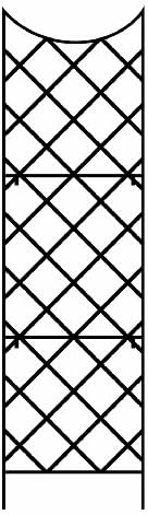 Panacea 89655 Giant Trellis, Includes Wall-Mounting Brackets, Steel, 108-Inch Height by 30-Inch Width, Black