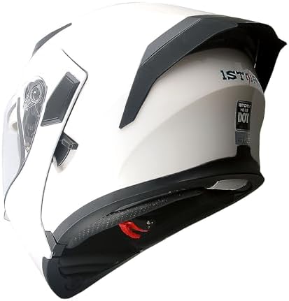 1Storm Motorcycle Modular Full Face Helmet Bike Flip up Dual Visor Sun Shield: HB89 Matt Black
