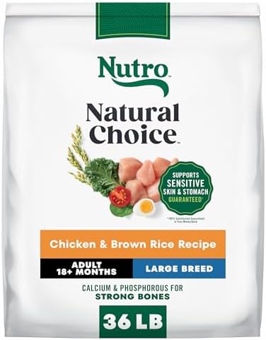 Nutro Natural Choice Large Breed Adult Dry Dog Food, Lamb & Rice, 30 lb | Real lamb #1 ingredient, non-GMO, no corn, wheat, soy, crafted in USA, supports joints, digestion, immunity, skin & coat