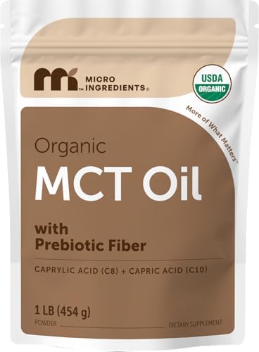 Micro Ingredients Organic MCT Oil Powder with Prebiotic Fiber